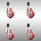 Service Caster 4 Inch 316SS Red Polyurethane Swivel 1-1/2 Inch Expanding Stem Caster Set SCC SCC-SS316EX20S414-PPUB-RED-112-4 - alternate 3